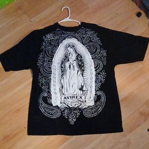 Avirex Black T-Shirt with White Graphic Design Jesse Pinkman